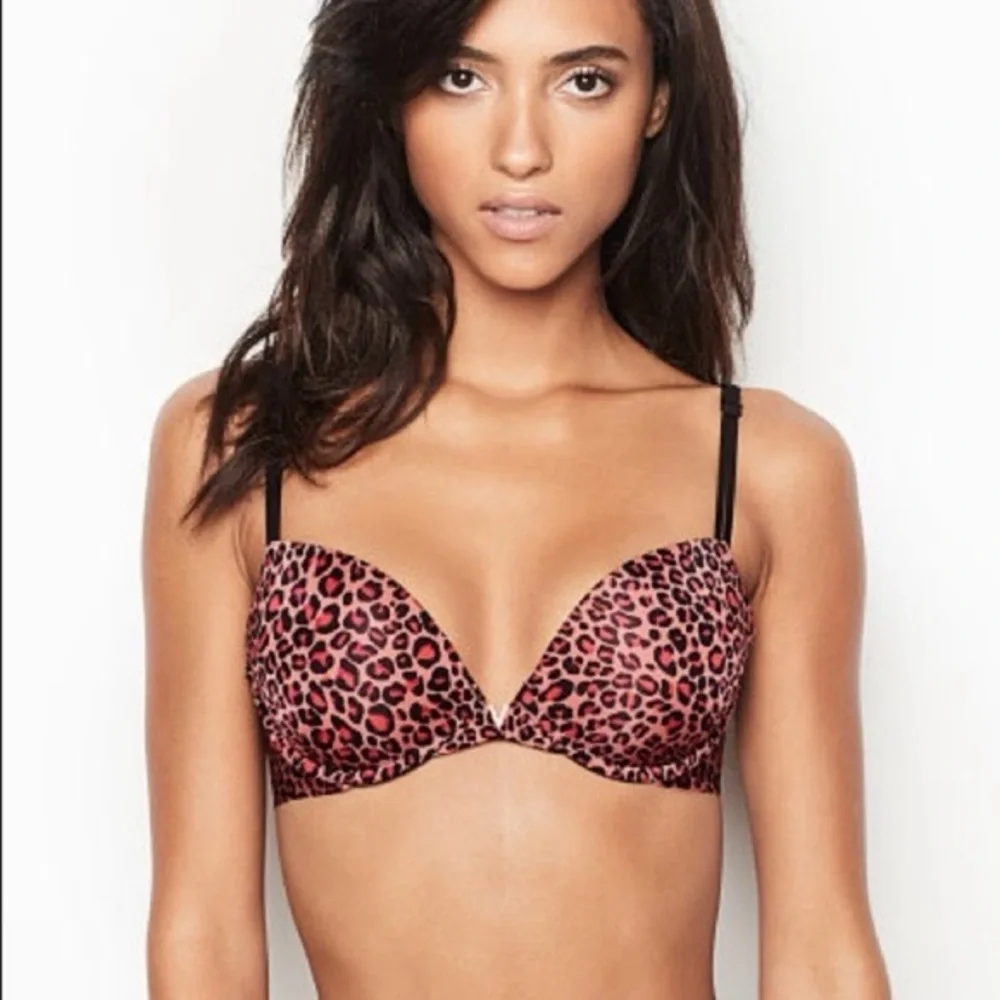 Victoria’s Secret push up bra pink leopard print - Picture 2 of 6